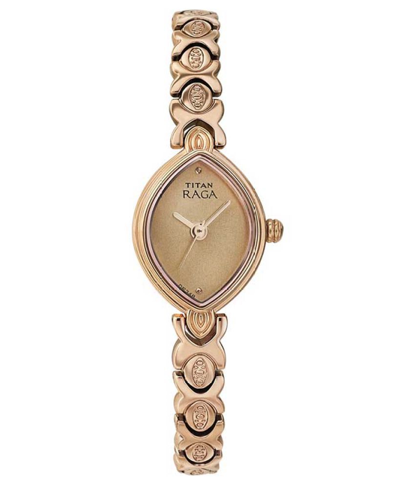 titan automatic watch rose gold