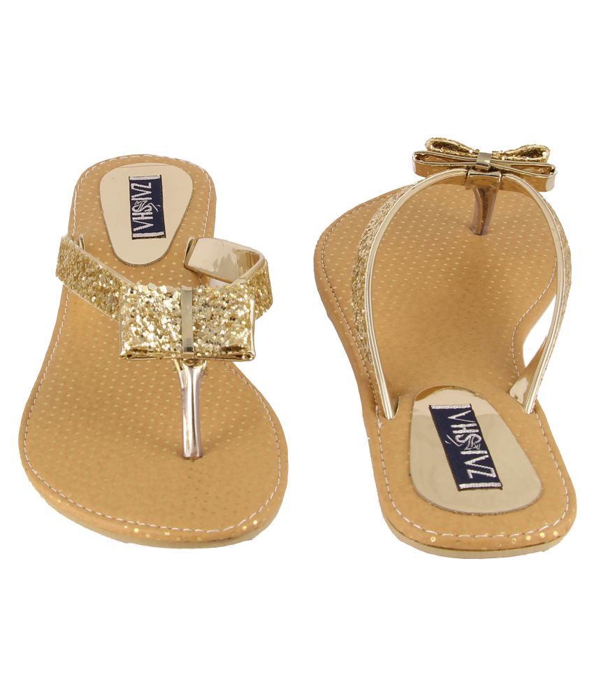 fancy gold flats