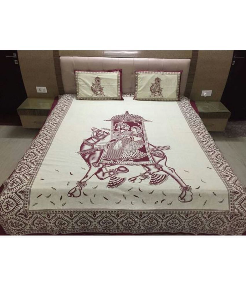 Homesazz Double Cotton Multi Animal Bed Sheet Coordinated Buy