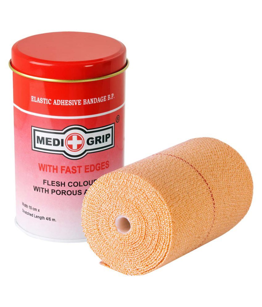Medigrip Elastic Adhesive Bandage B.P. 10Cm*1Mtr Regular Cotton Buy