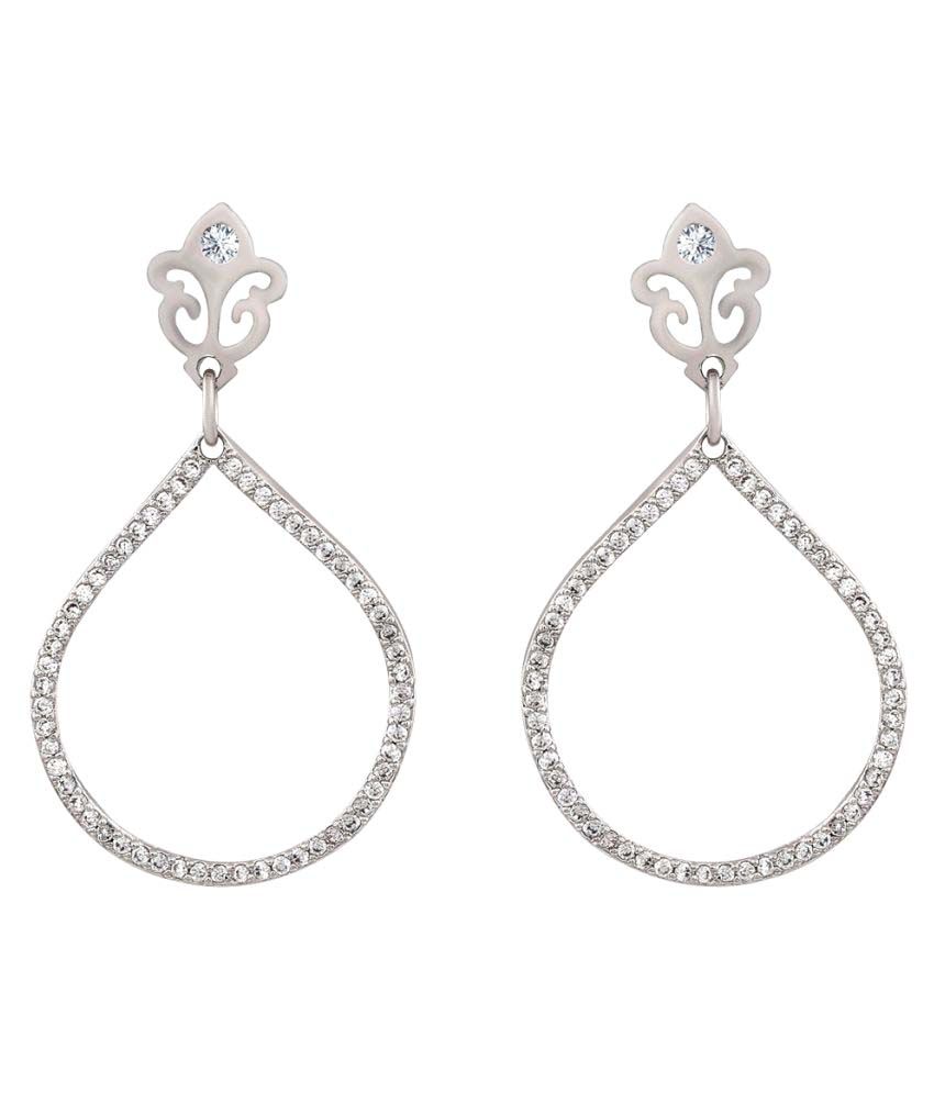 Shaze Silver Earrings - Buy Shaze Silver Earrings Online at Best Prices ...