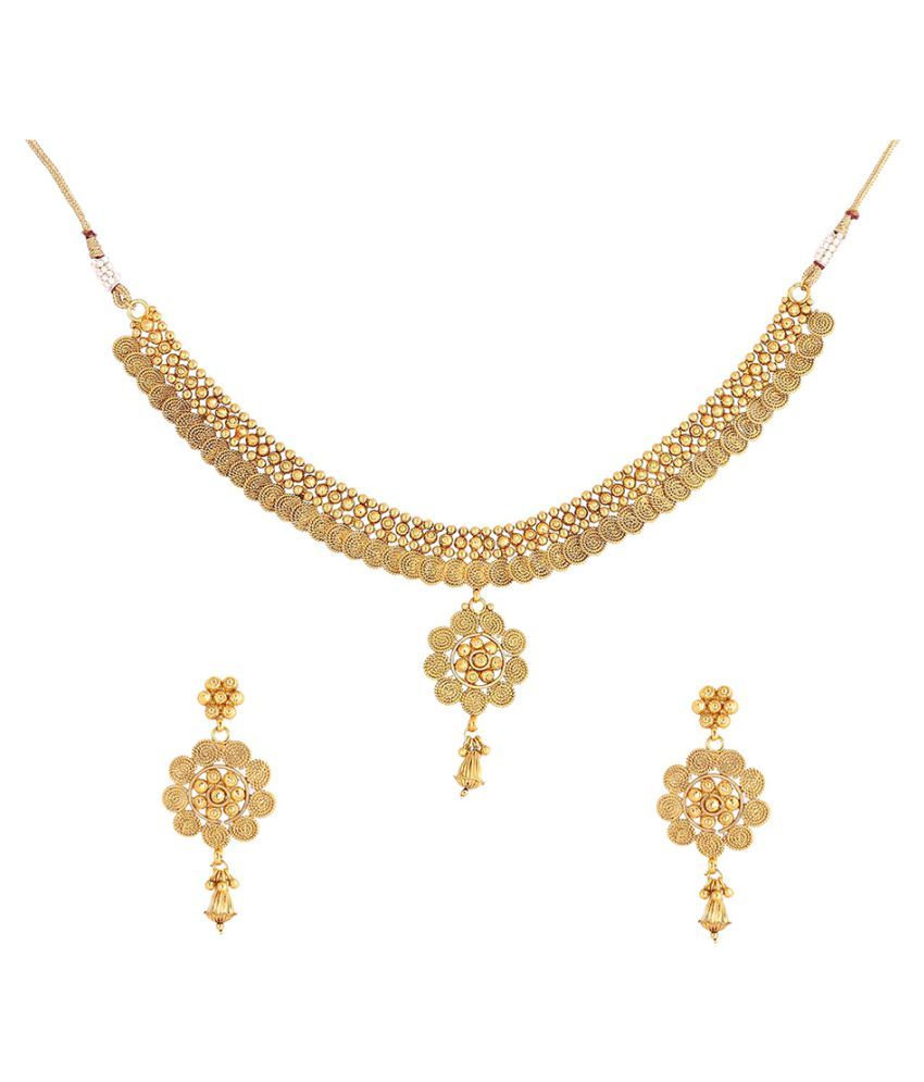 Sewad Golden Artificial Necklace Set for Women Buy Sewad Golden