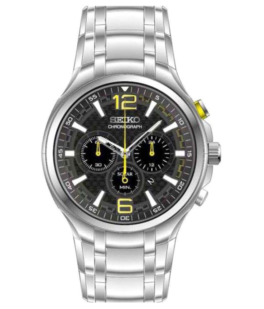 seiko chronograph silver