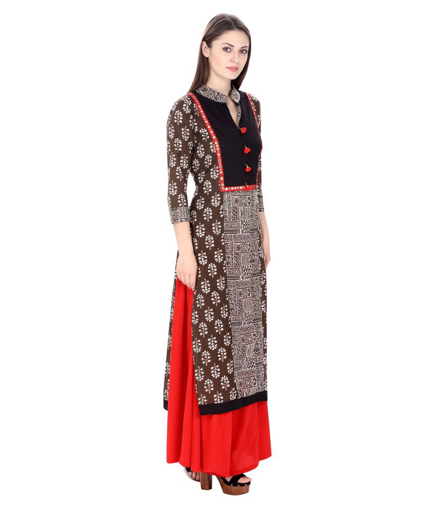 Natty India Cotton Kurti With Palazzo - Stitched Suit - Buy Natty India ...