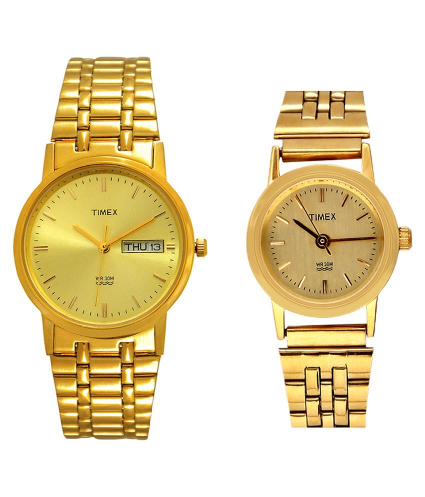 timex golden watch price
