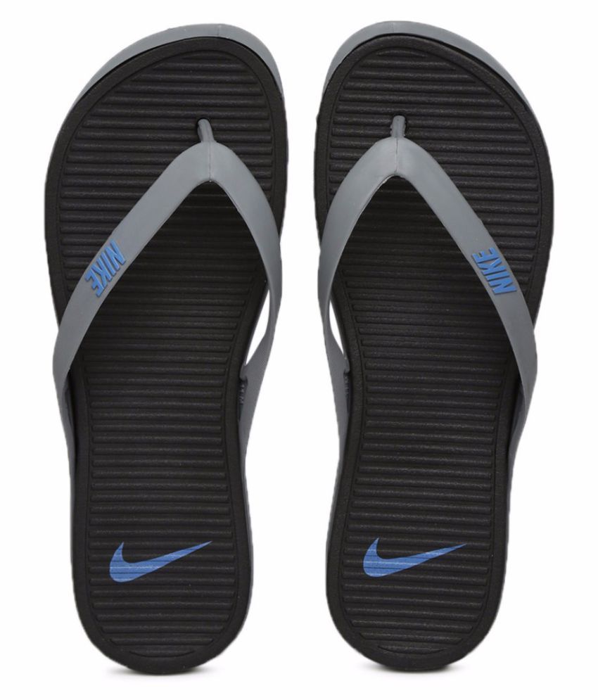 nike grey flip flops