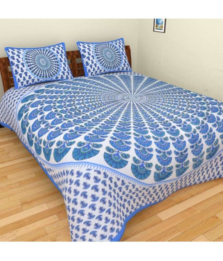 Jaipur Prints King Cotton Multicolor Printed Bed Sheet - Buy Jaipur