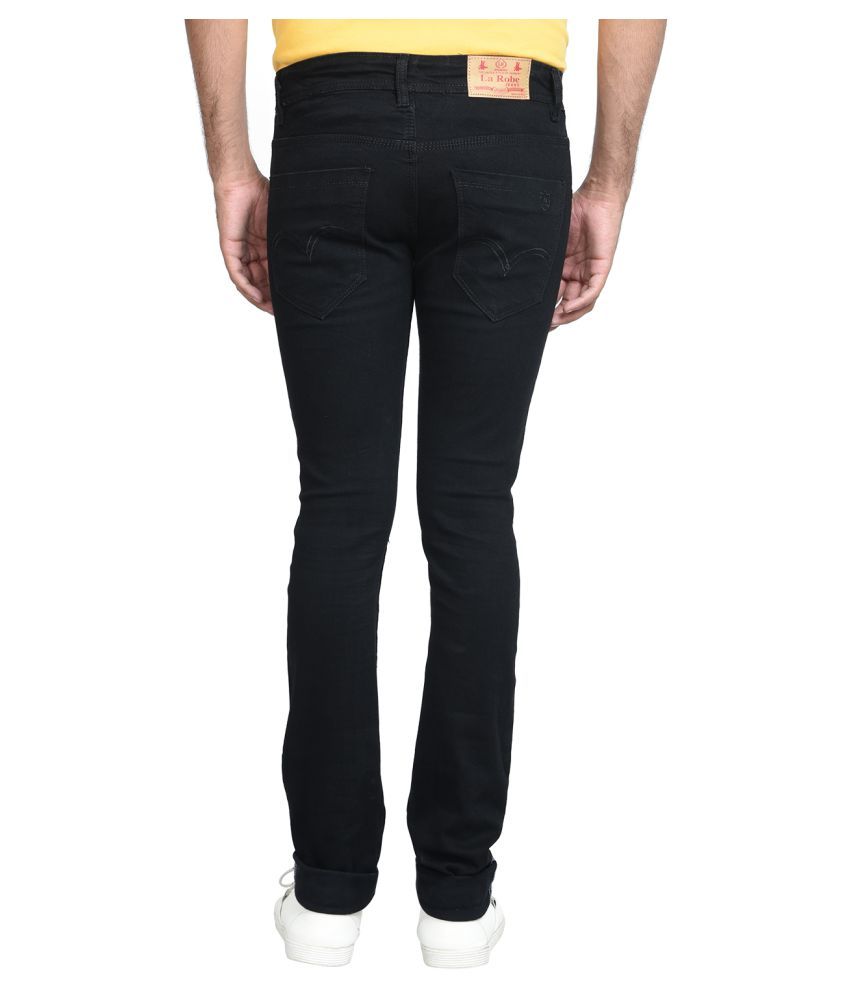 black slim straight jeans