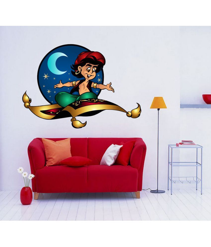     			Decor Villa Flying Boy PVC Vinyl Multicolour Wall Stickers