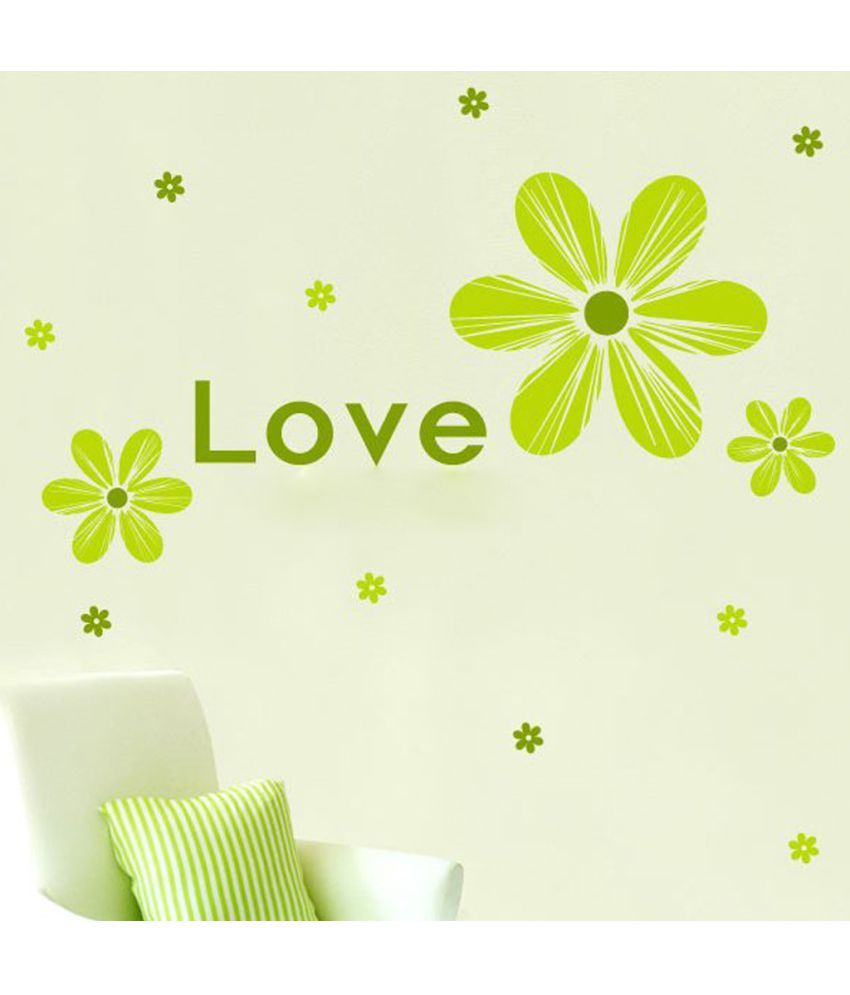     			Decor Villa Love is pressing PVC Vinyl Multicolour Wall Stickers