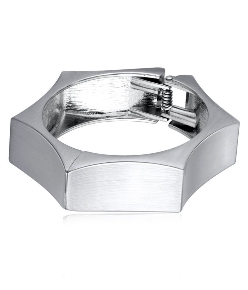     			Spargz Contemporary Party Wear Silver Brass Bracelet