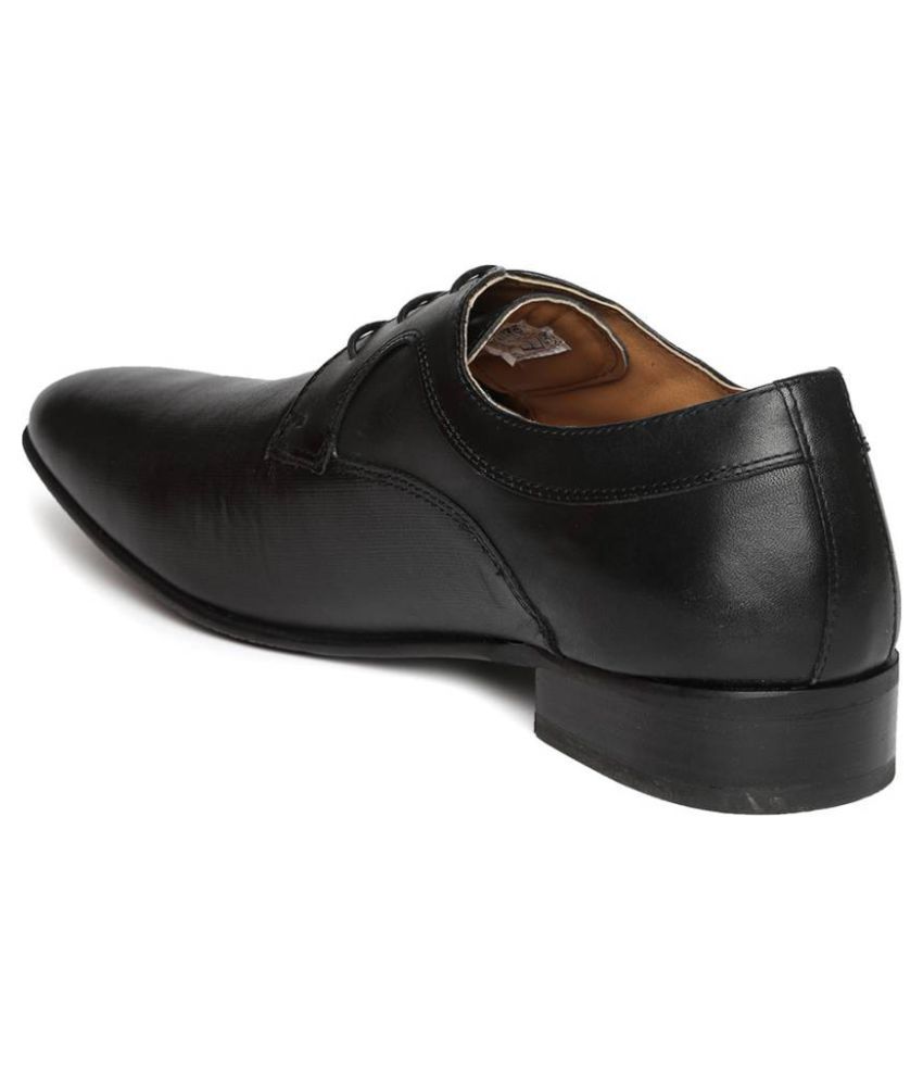 red tape black derby formal shoes