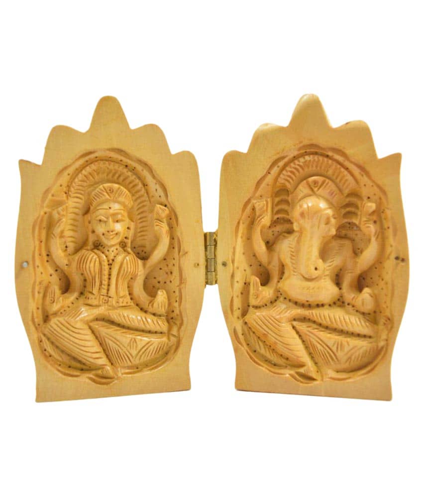 Crafts For You Laxmi Ganesh Wood Idol: Buy Crafts For You Laxmi Ganesh