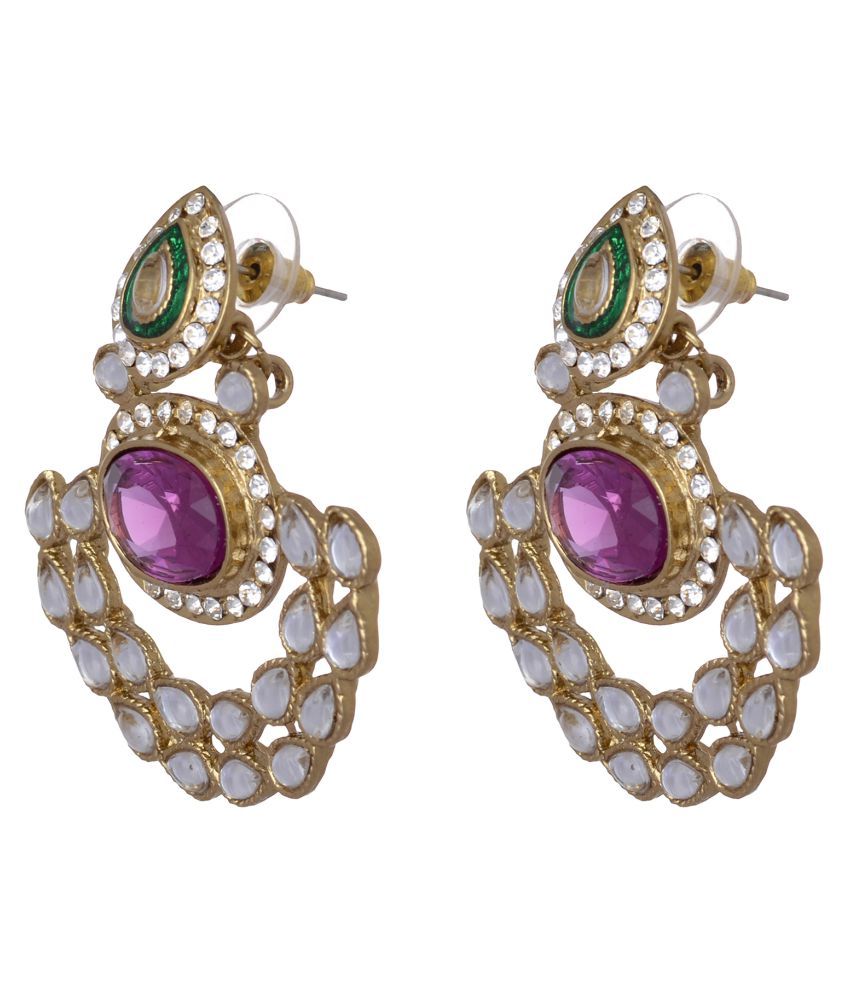 HB Arsya Jewellery Silver Alloy Drop Earrings Buy HB Arsya Jewellery