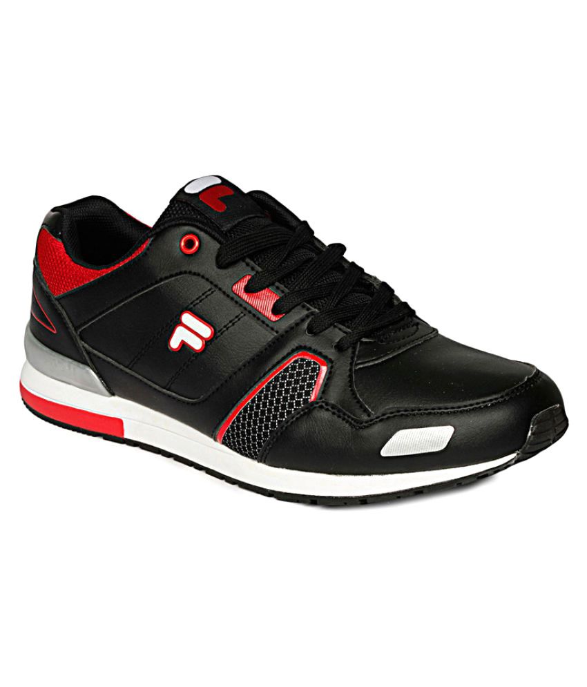 fila black casual shoes