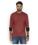 Vivid India Maroon Cotton Kurta