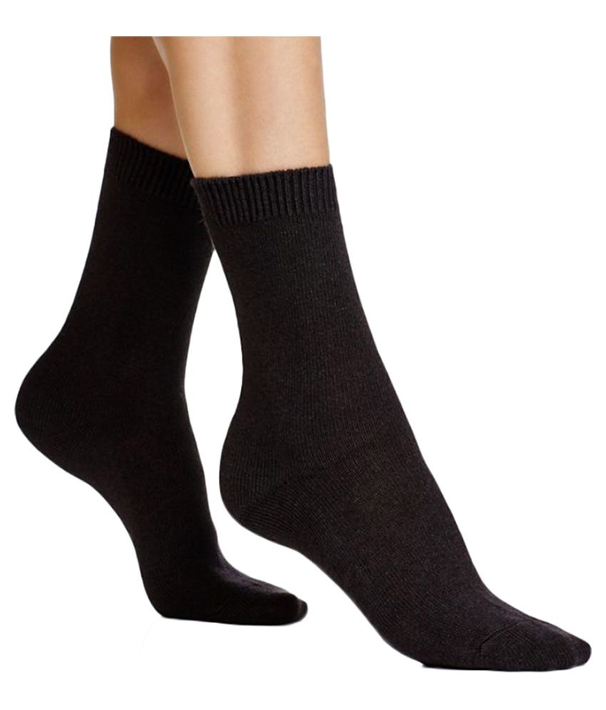     			Tahiro Black Cotton Ankle Length Socks - Pack Of 1