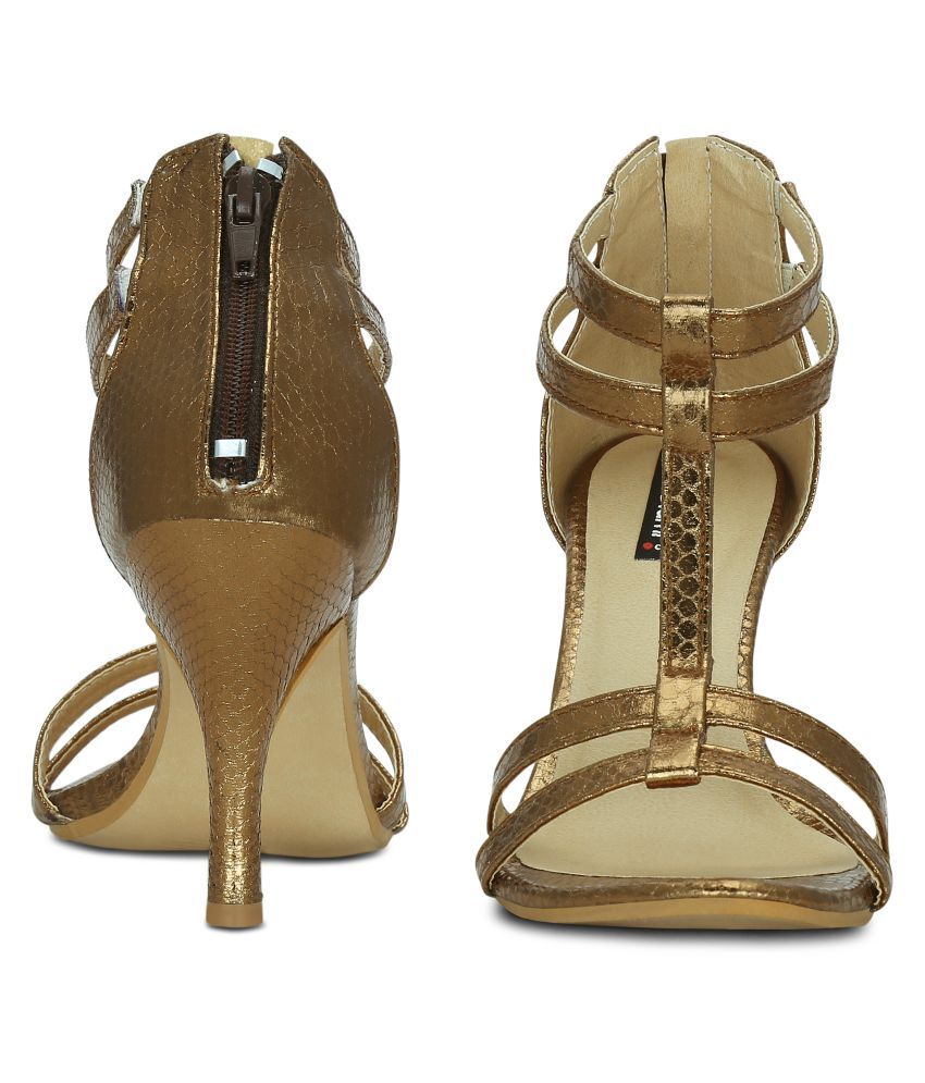 gold lace up kitten heels