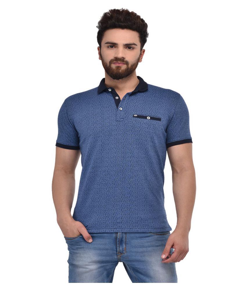 Wilkins & Tuscany Blue Regular Fit Polo T Shirt - Buy Wilkins & Tuscany ...