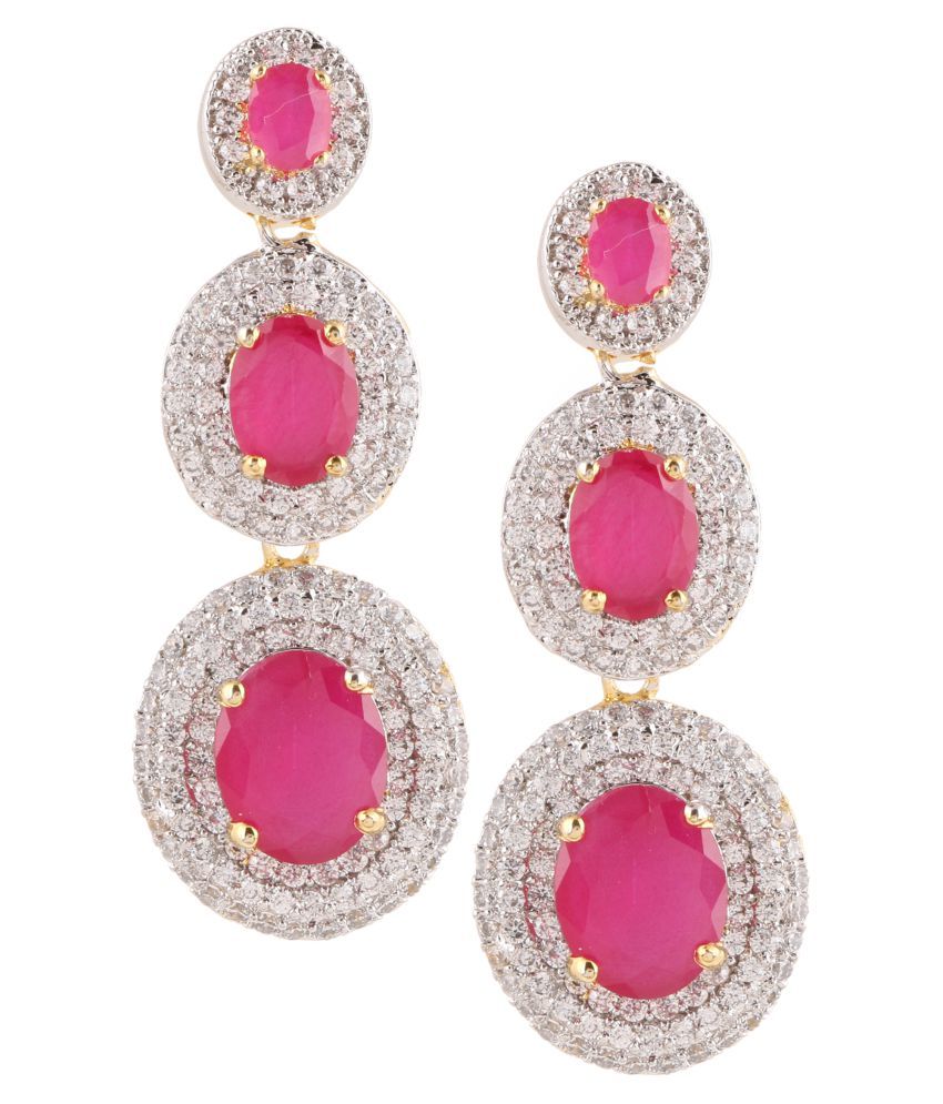 Nitals Jewellery Pink Hanging Earrings Buy Nitals Jewellery Pink