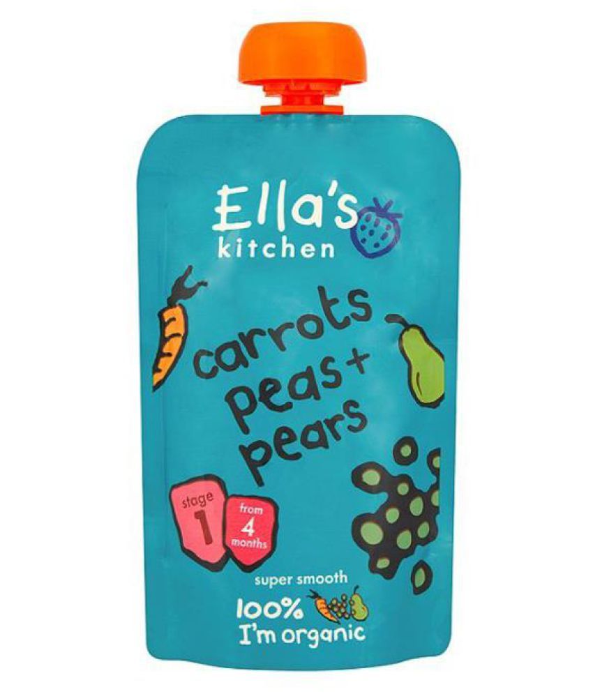 Ella's Kitchen Carrots Peas & Pears Snack Foods for 6 Months + ( 120 gm ) Buy Ella's Kitchen