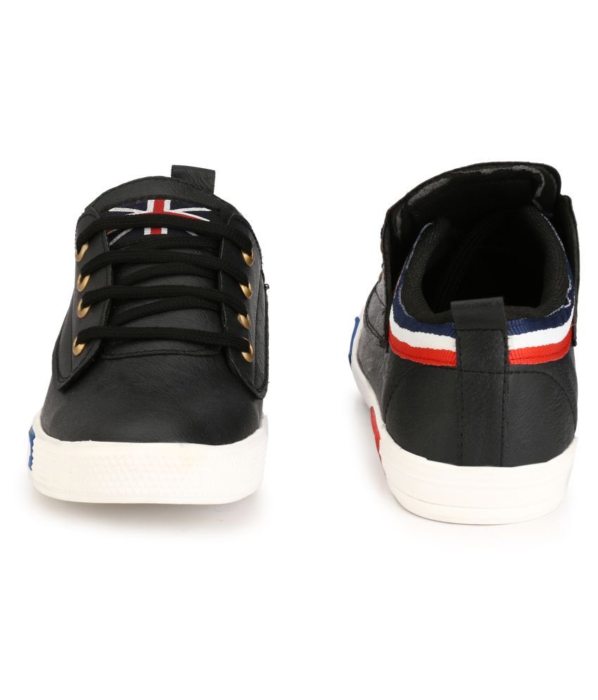mens black smart trainers