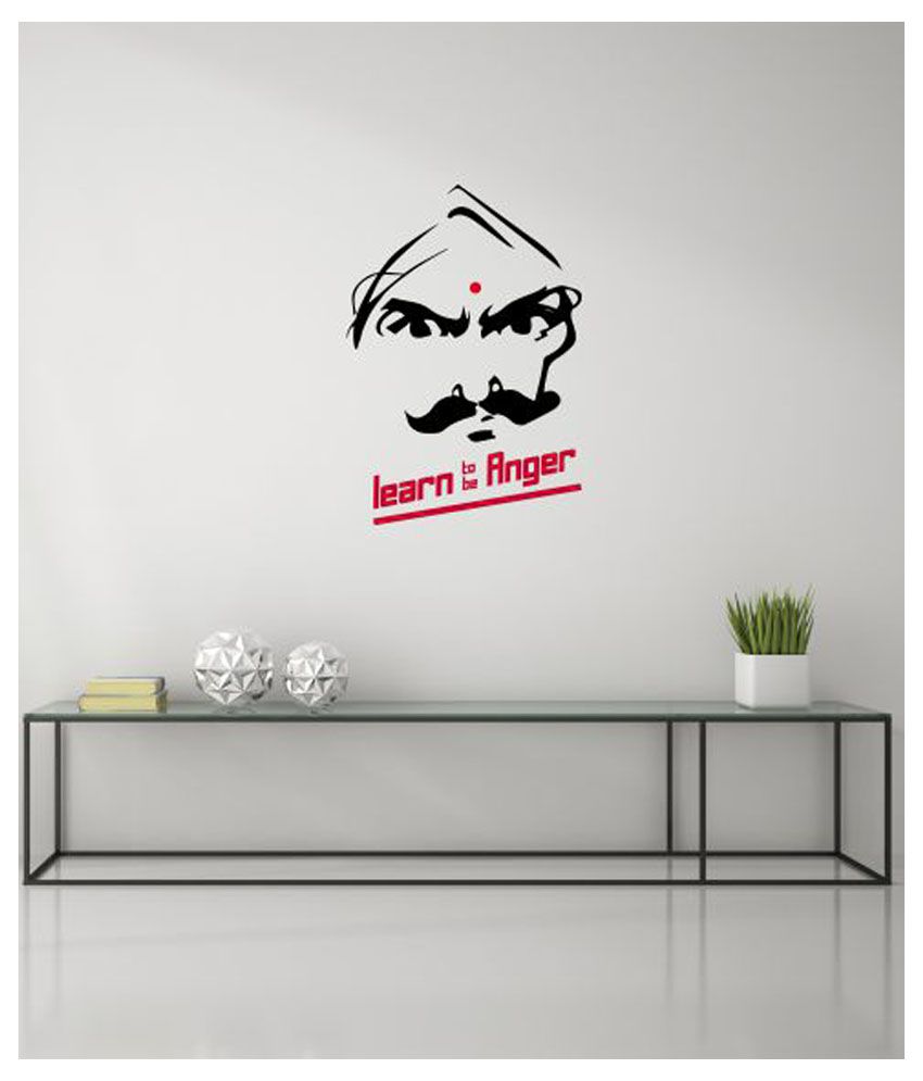 Peacockride Bharathiyar Learn to be Angry Wall Decal PVC ...