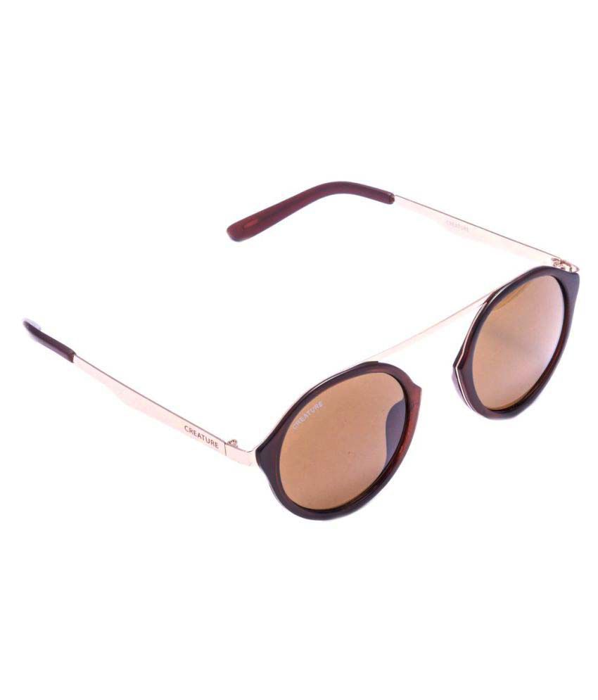     			Creature Brown Round Sunglasses ( Maple-102 )