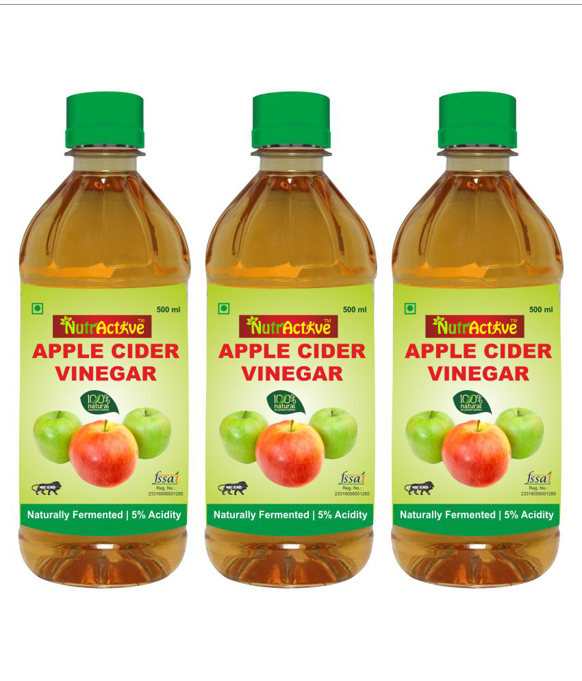     			NutrActive Filtered Apple Cider Vinegar 1500 ml Unflavoured Pack of 3