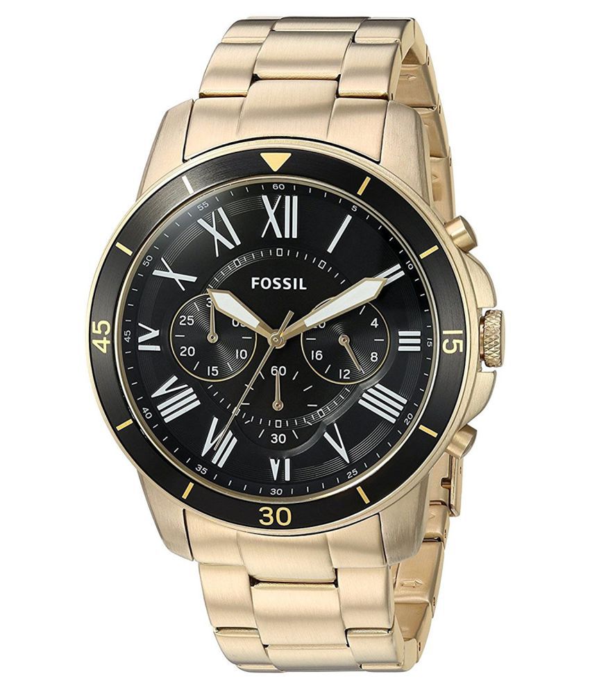 Fossil Gold Chronograph Watch FS5267 - Buy Fossil Gold Chronograph ...