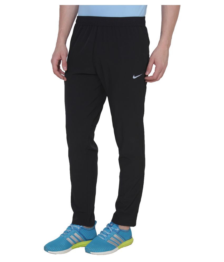 Nike Black Polyester Lycra Trackpants - Buy Nike Black Polyester Lycra ...