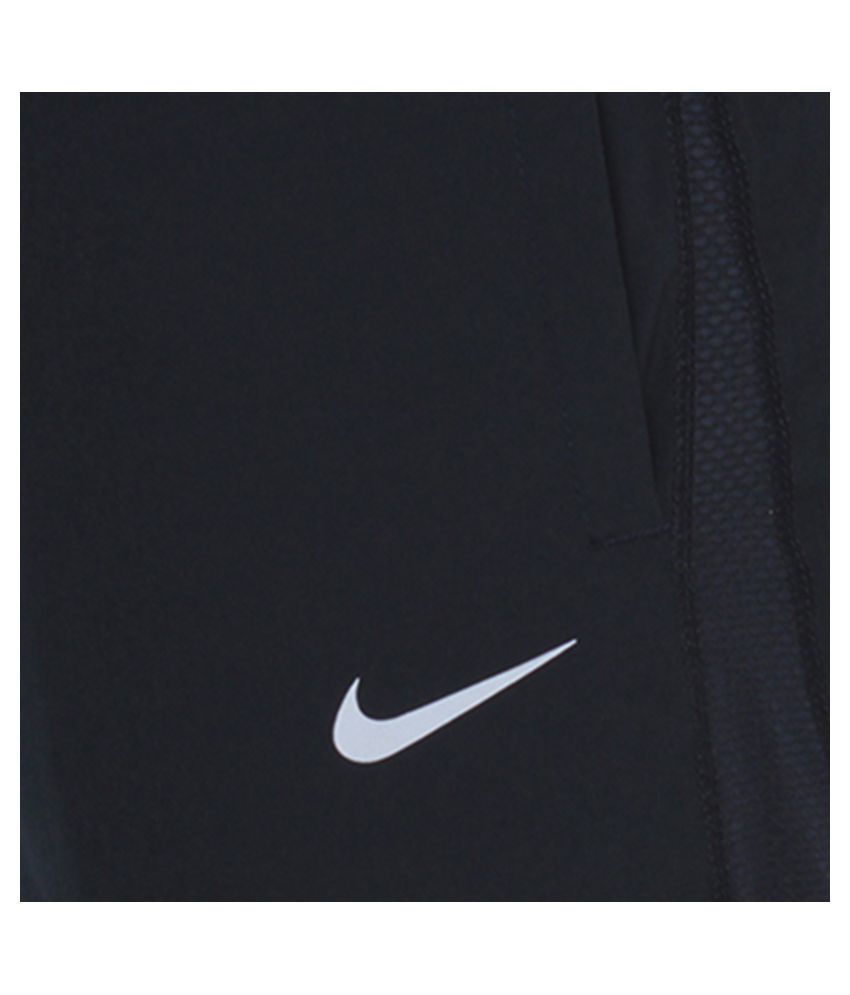 nike navy polyester lycra trackpants