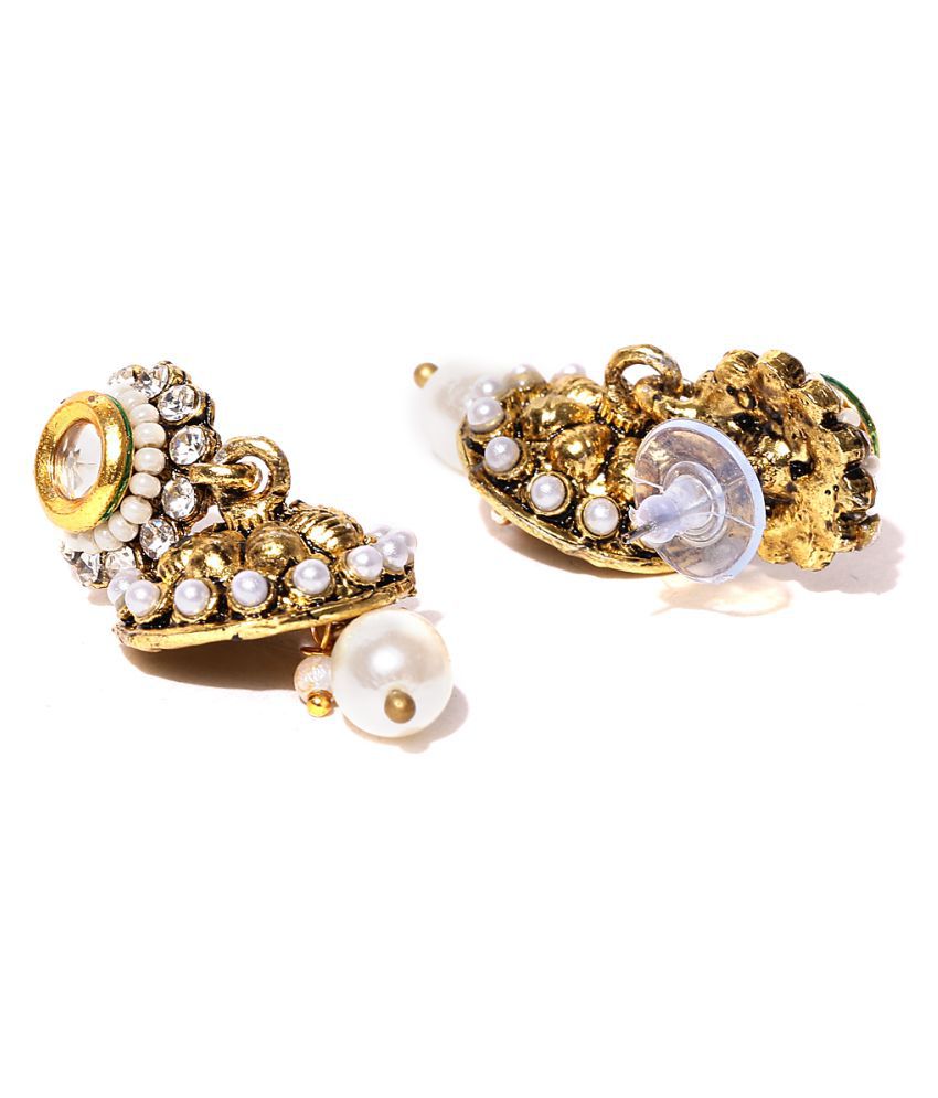 Zaveri Pearls Golden Zinc Necklace Set - Buy Zaveri Pearls Golden Zinc ...