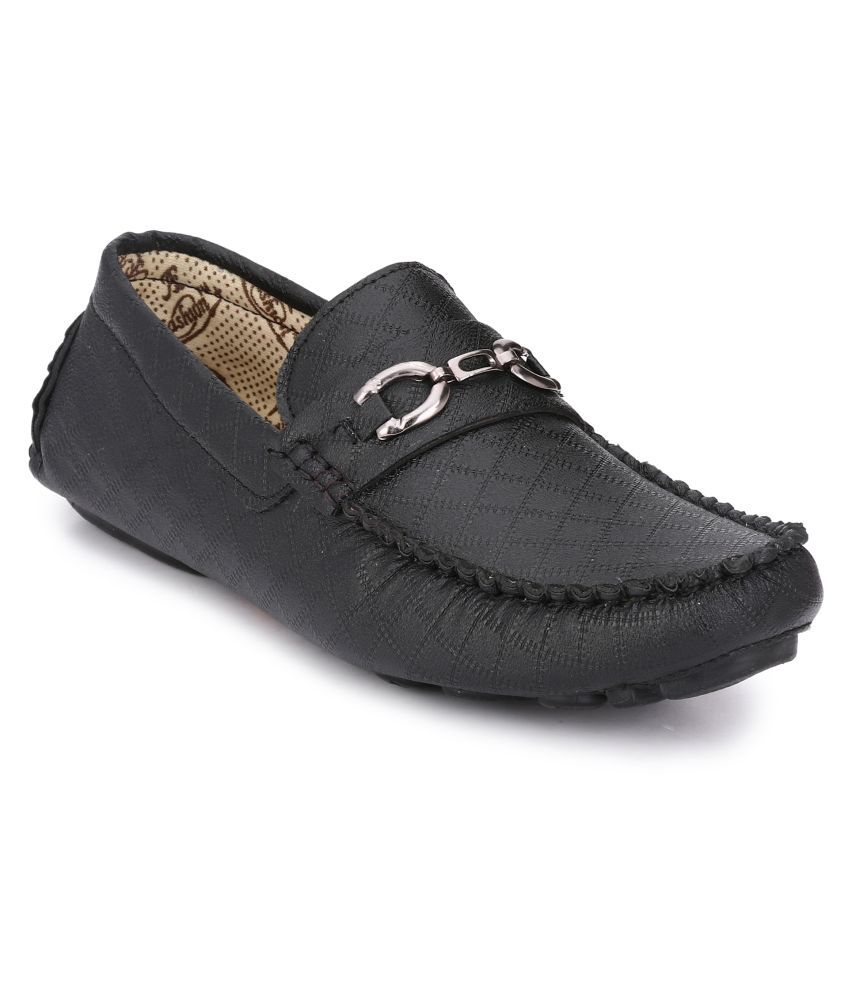 lee fox loafers black