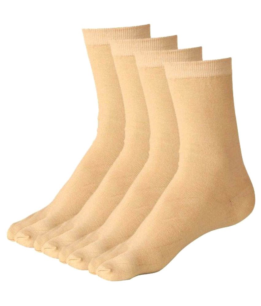    			Tahiro Beige Woolen Thumb Socks - Pack of 4
