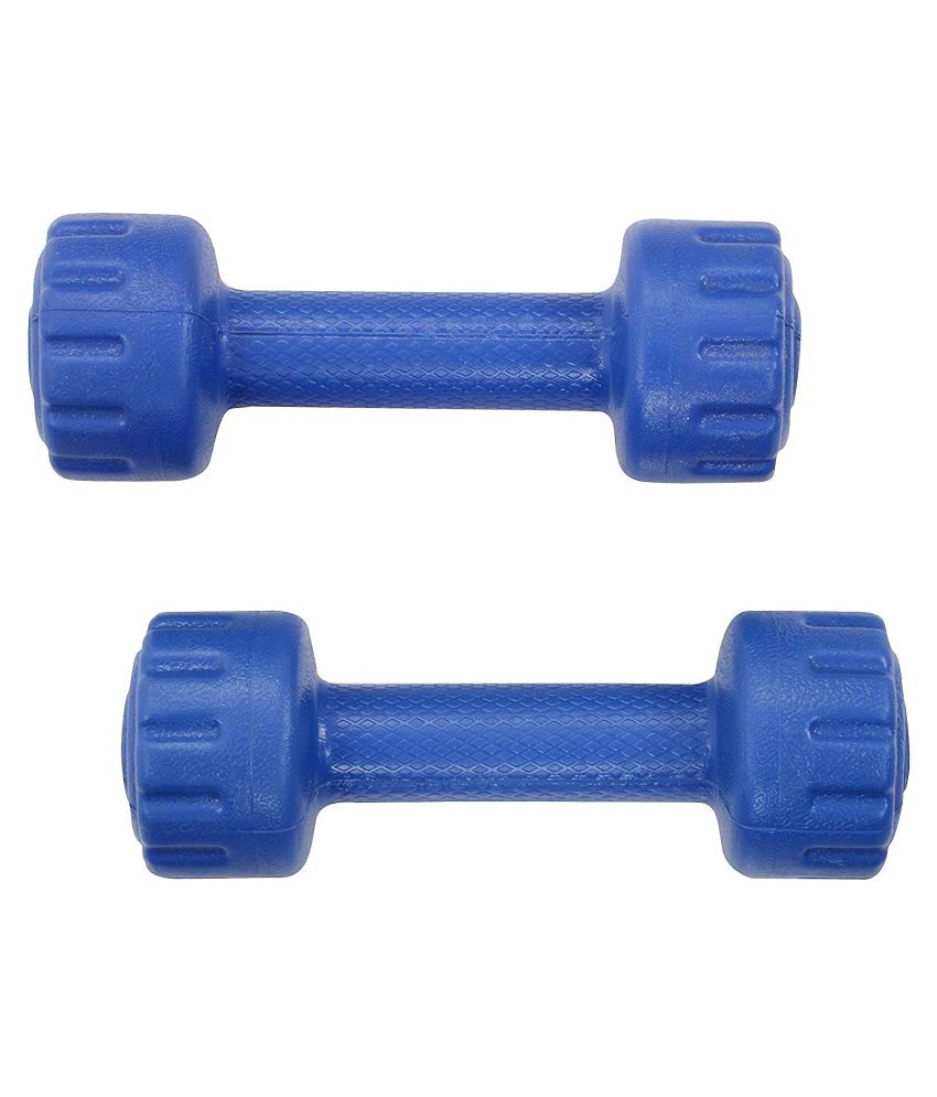 Fitever Home Gym Exercise 1 Kg x 2 (Total 2 Kg) Cardio Aerobic Training Fitness Grippy Pvc Dumbbell (Pair) Fixed Weight Dumbbell