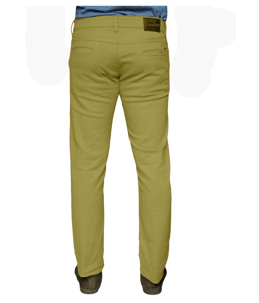 slim fit flat front chinos