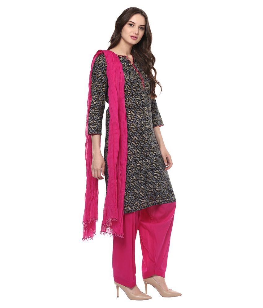 Jaipur Kurti Cotton Kurti With Patiala Stitched Suit Buy Jaipur