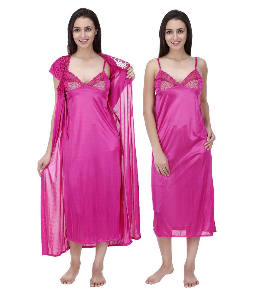Buy Muassa Poly Satin Nighty & Night Gowns Online at Best Prices in