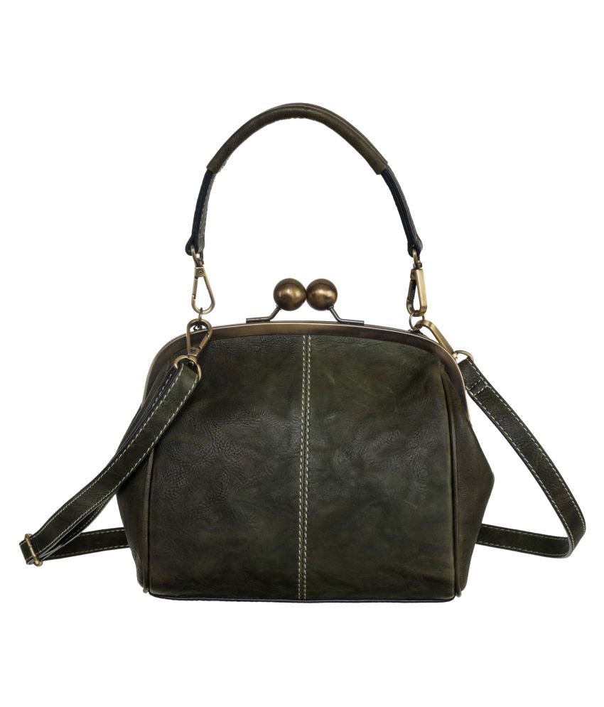 Klasse Green Pure Leather Sling Bag - Buy Klasse Green Pure Leather ...