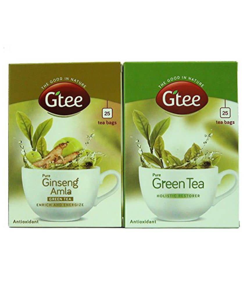GTEE Green Tea with Ginseng & Green Tea Bags 50 no.s Pack of 2: Buy ...