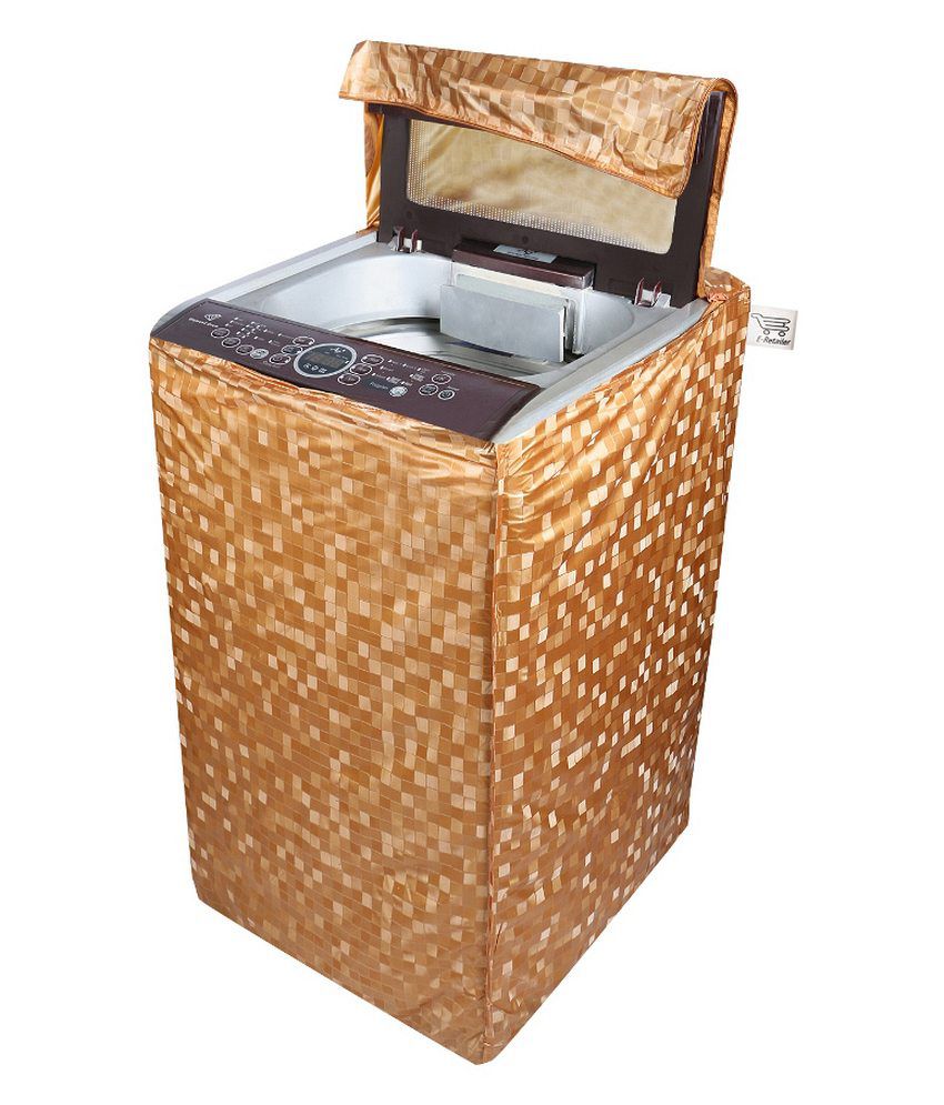     			E-Retailer Orange Square Design Top Load Washing Machine Cover