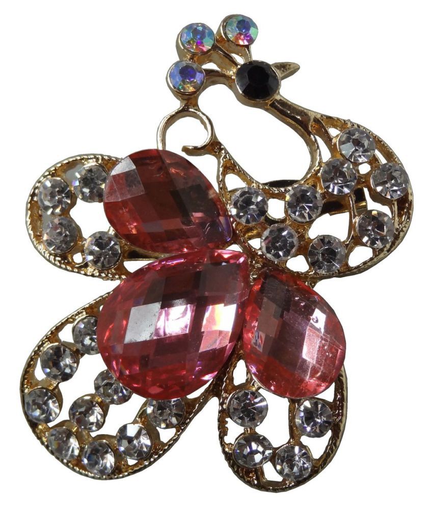 Designer Gold Plated Brooch From WOAP: Buy Designer Gold Plated Brooch From WOAP Online in India 