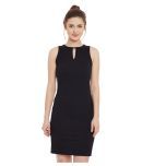 Miss Chase Cotton Black Bodycon Dress