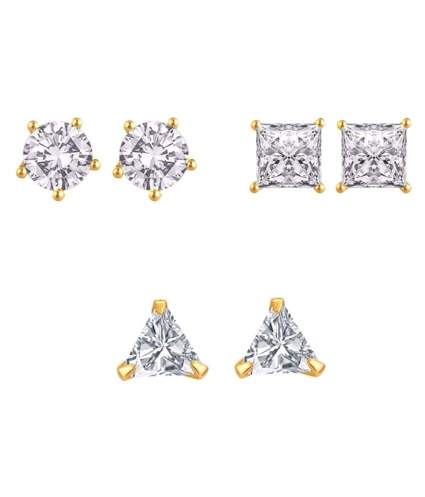 FJ STYLE KOHINOOR STONE EARRING SET - Buy FJ STYLE KOHINOOR STONE ...