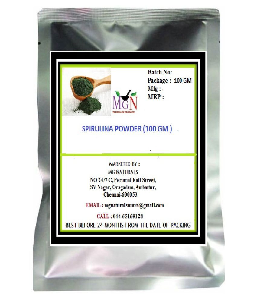 MG Naturals SPIRULINA SPIRULINA POWDER(100 GM) BEAUTY/FACE MASK/HAIR Face  Pack 100 gm: Buy MG Naturals SPIRULINA SPIRULINA POWDER(100 GM) BEAUTY/FACE  MASK/HAIR Face Pack 100 gm at Best Prices in India - Snapdeal