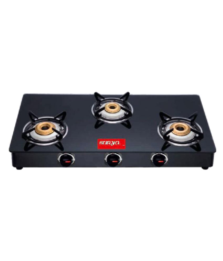 Surya Pearl 3 Burner Manual Gas Stove Price in India Buy Surya Pearl