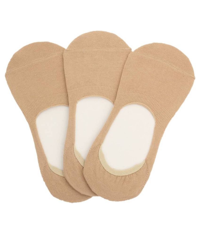     			Tahiro Skin Beige Casual Cotton Loafer Socks - Pack Of 3