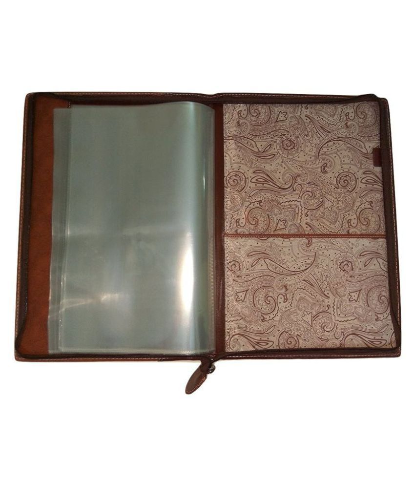 Faux Brown Leather Executive File Folder (Water Proof) Buy Online at