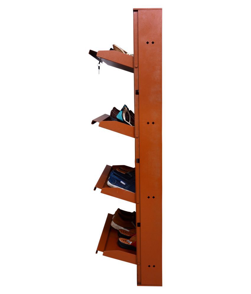 Clever Wall Mounted Shoe Rack with 4 Shelves 24'' wide ...